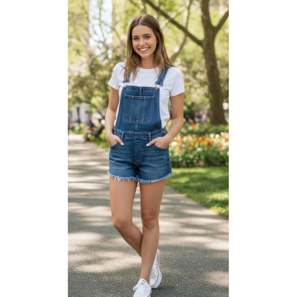 We The Free Pants - Women's - We The Free Denim Shortalls, Size 26